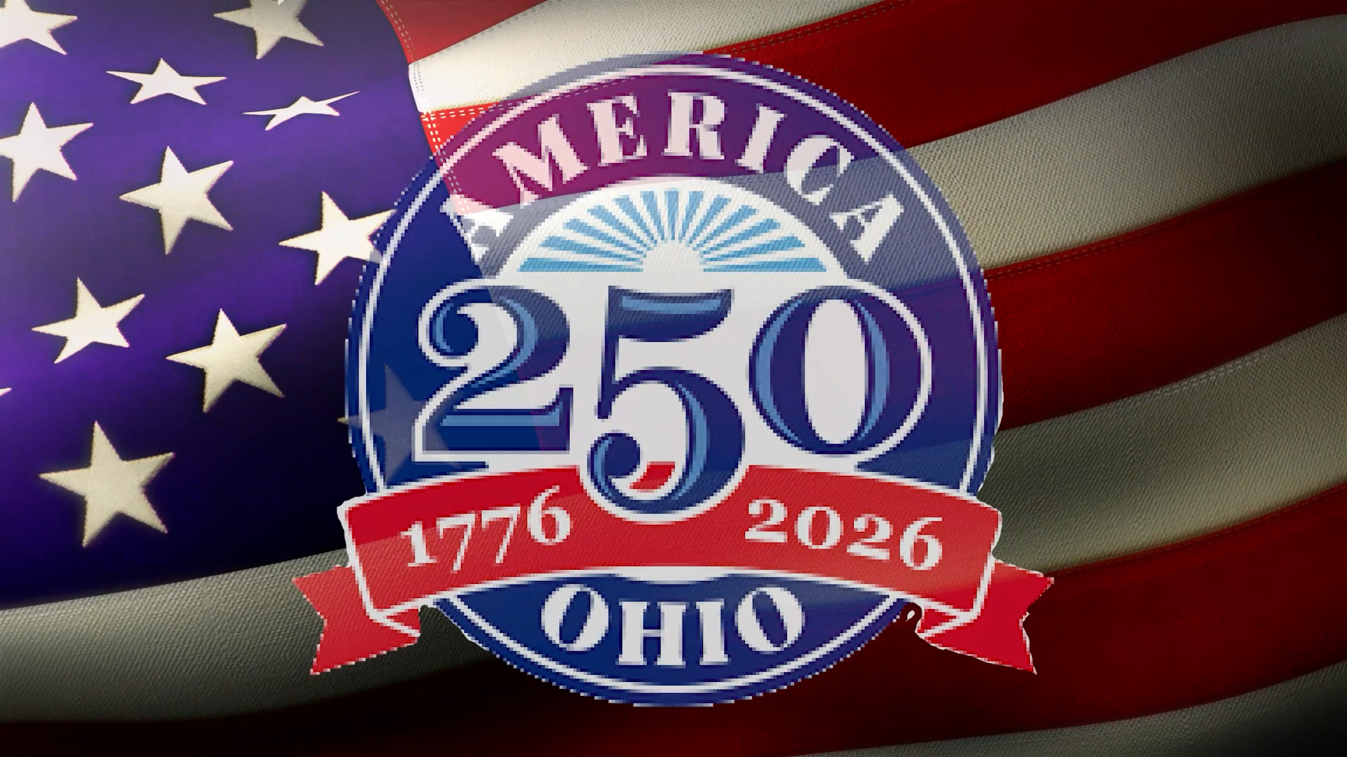 American Flag with America 250 logo
