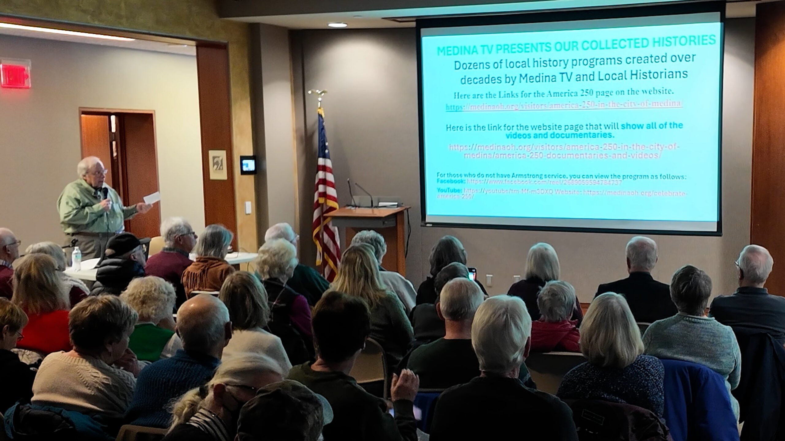 Roger Smalley presenting at the Medina County Library