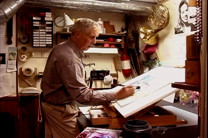 Artist Fred Graff Painting