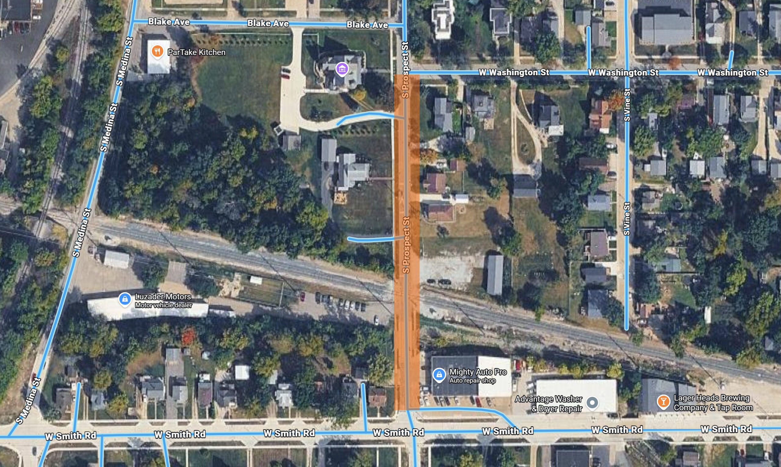 Map of Construction of Prospect.